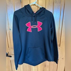 Women’s large black UnderArmour hooded sweatshirt